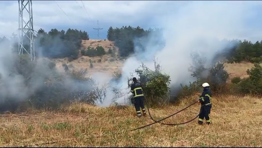 Kastamonu’da arazide çıkan yangın söndürüldü;