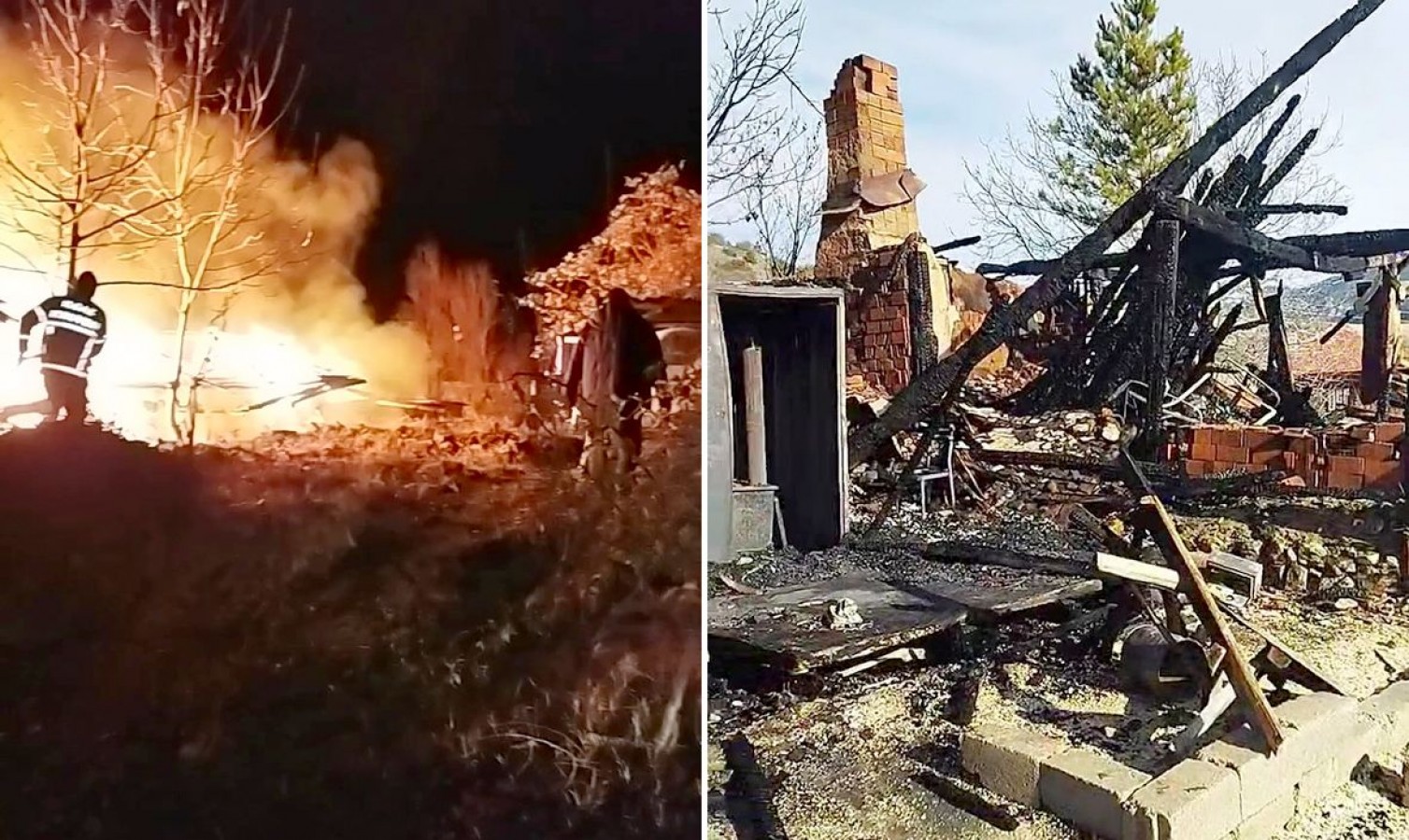 Ilgaz'da çılgınlık!.. Canlı yayını açıp evini ateşe verdi!;