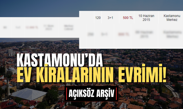 Kastamonu’da ev kiralarının evrimi!;