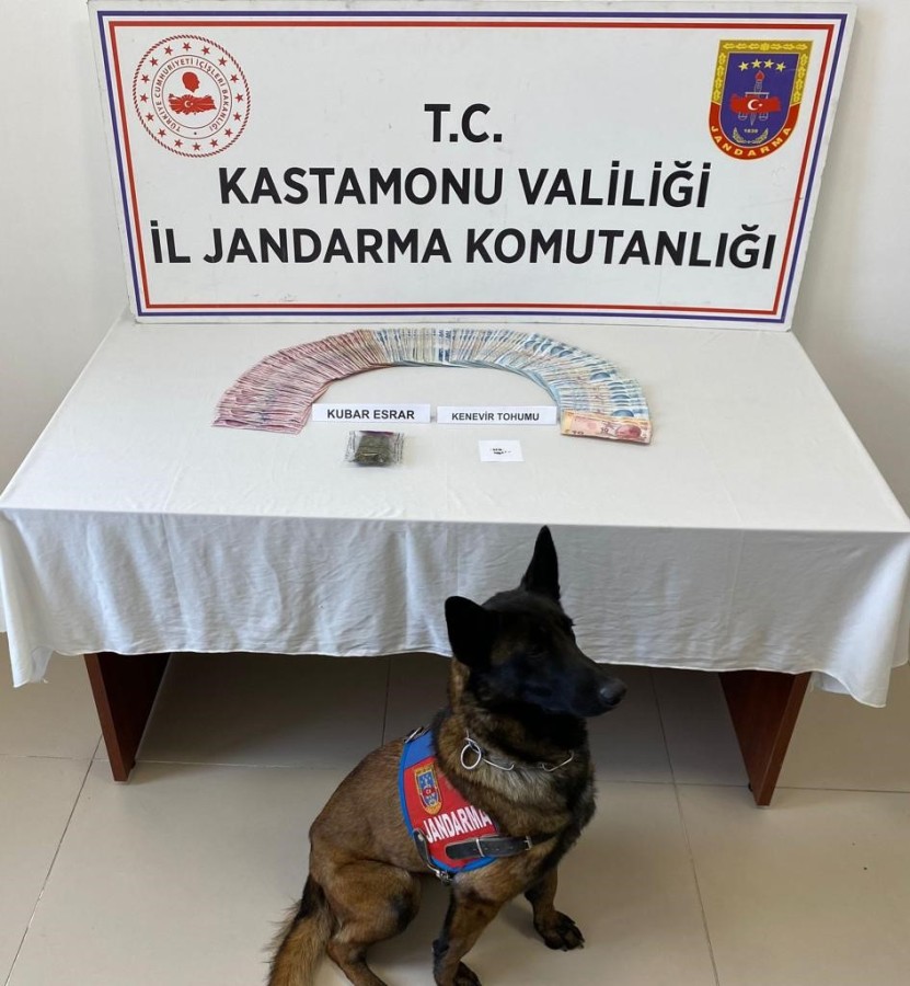 Evinde esrar yakalanan şüpheli gözaltına alındı;