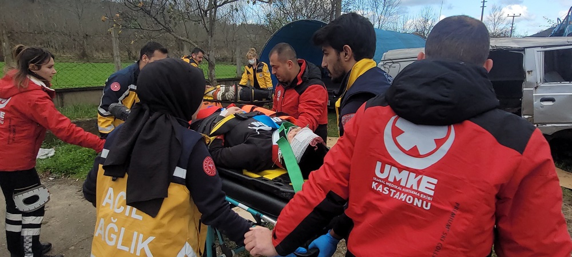 Kaza tatbikatı gerçeği aratmadı;