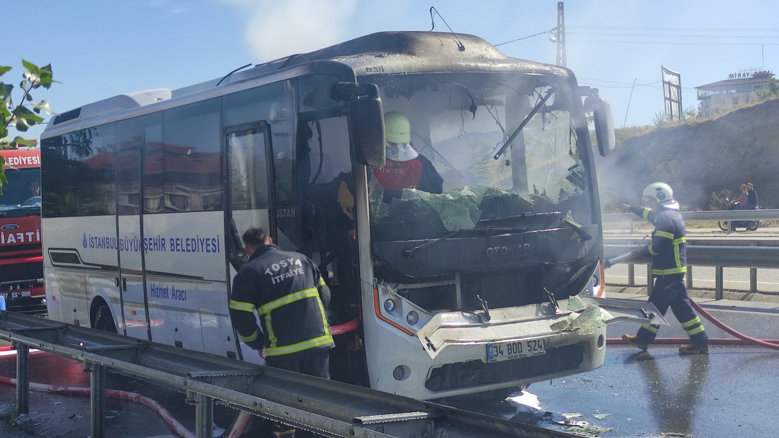 İBB otobüsü, Kastamonu’da alev topuna döndü;