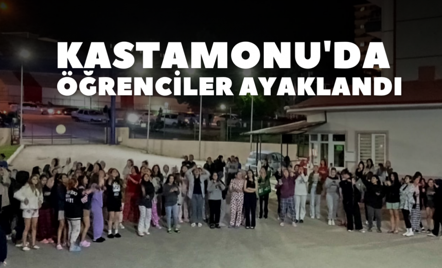 Kastamonu'da yurtlarda protesto;