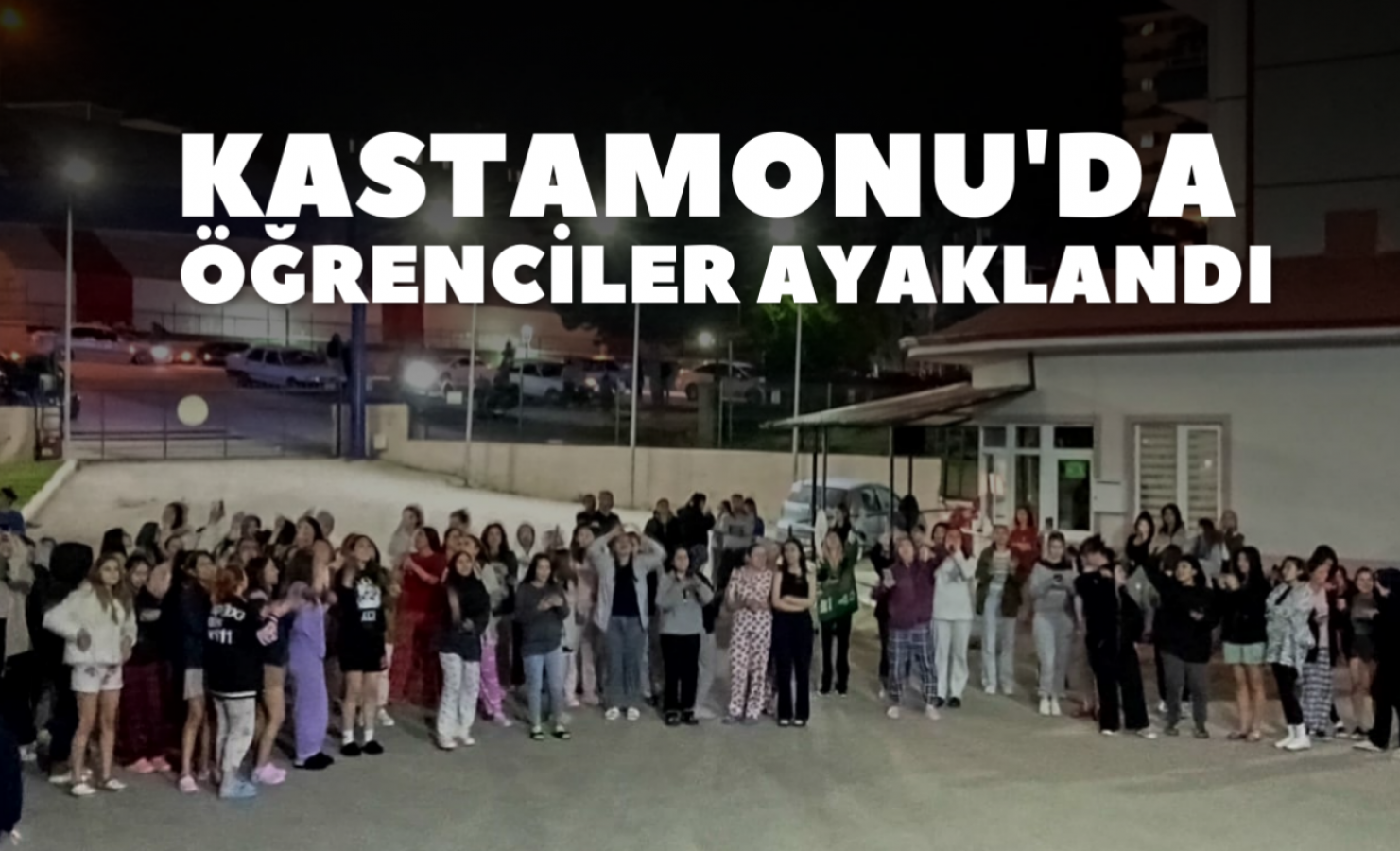 Kastamonu'da yurtlarda protesto