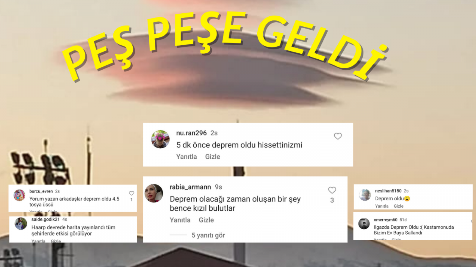 Kastamonu o bulutu konuşuyor! Yorumlar peş peşe geldi....;