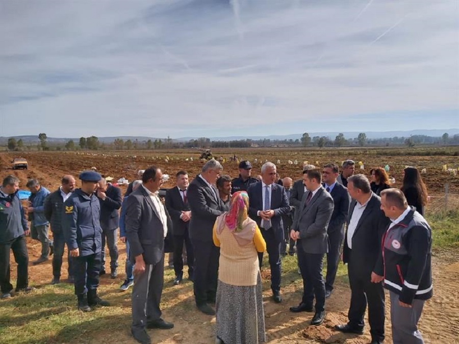 İlk ayçiçeği hasadı Vali Çakır’dan;